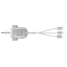 DUDAO L8Pro 3in1 kabel USB - Micro USB / Lightning / USB-C 3A 25-110cm, šedý