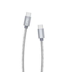 DUDAO L5ProC kabel USB-C / USB-C PD QC 3.0 5A 45W 1m, šedý