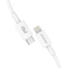 DUDAO L6X kabel USB-C / Lightning PD 18W 1m, bílý
