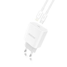 DUDAO A8EU síťová nabíječka USB-C PD 20W + kabel USB-C / Lightning 2.4A, bílý