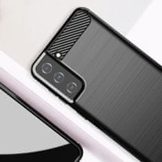 MG Carbon Case Flexible silikonový kryt na Samsung Galaxy S21 Plus 5G, černý
