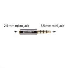 Ugreen adaptér 2,5mm micro jack - 3,5 mm mini jack F/M, černý