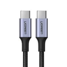 Ugreen US316 kabel USB-C / USB-C 100W 5A QC PD 1m, šedý
