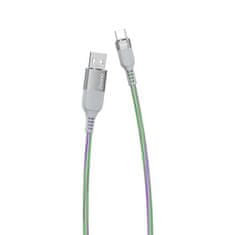DUDAO L9X Flowing Light kabel USB / USB-C 5A 1m, šedý