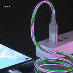 DUDAO L9X Flowing Light kabel USB / Micro USB 5A 1m, šedý