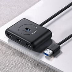 Ugreen CR113 HUB adaptér 4x USB, černý
