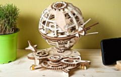 UGEARS Globus - mechanická DIY stavebnice, pohyblivé mechanické 3D puzzle ze dřeva