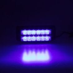 Stualarm x PREDATOR dual 12x1W LED, 12-24V, modrý, ECE R10 (kf006dblu)