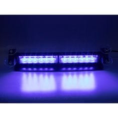 Stualarm PREDATOR LED vnitřní, 12x3W, 12-24V, modrý, 353mm, ECE R10 (kf752blue)