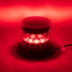 Stualarm PROFI LED maják 12-24V 24x3W červený čirý 133x110mm, ECE R10 (911-C24fredCl)