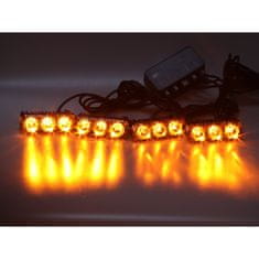 Stualarm PREDATOR LED vnější, 12x LED 1W, 12V, oranžový (kf325)