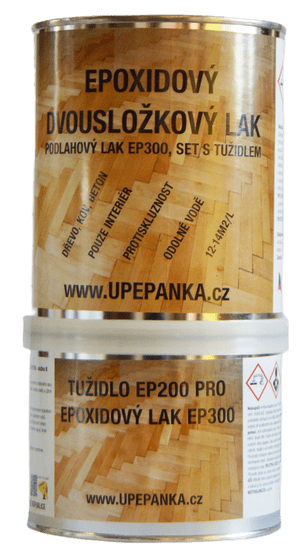 BARVY NA BETON Podlahový epoxidový dvousložkový lak EP300, SET s tužidlem