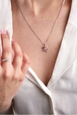 Preciosa Stříbrný náhrdelník s třpytivým přívěskem Delicate 5067 69