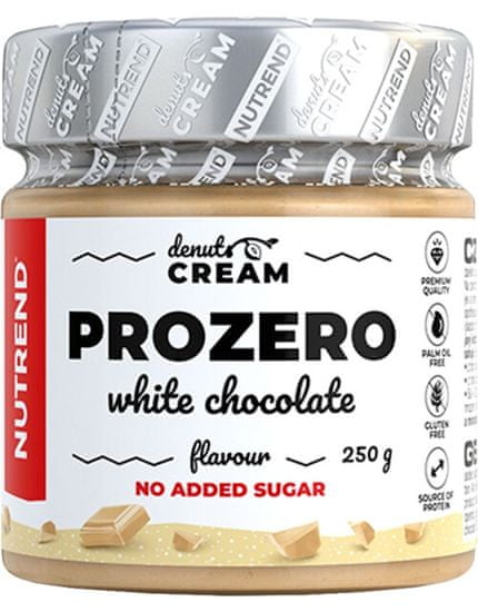 Nutrend DeNuts Cream Prozero s bílou čokoládou 250 g