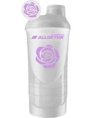 AllNutrition ALLDEYNN Shaker 600 ml + 350 ml, průhledná bílá
