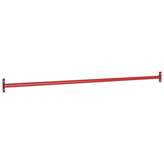 Vidaxl Hrazdová tyč 125 cm ocelová červená