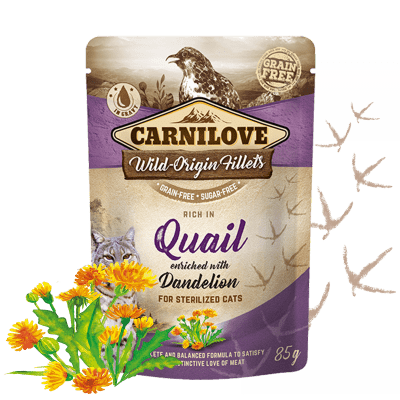 Levně Carnilove Rich in Quail Enriched with Dandelion for sterilized 24x85 g