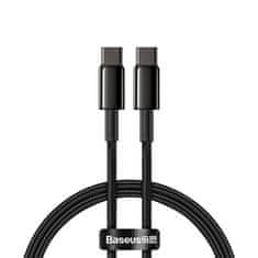 BASEUS Tungsten Gold rychlonabíjecí / datový kabel USB-C na USB-C 100W 2m CATWJ-A01, černá
