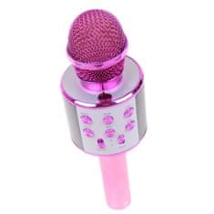 Alum online Bezdrátový karaoke mikrofon WS 858 - Růžový