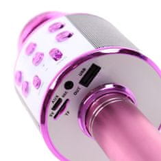 Alum online Bezdrátový karaoke mikrofon WS 858 - Růžový