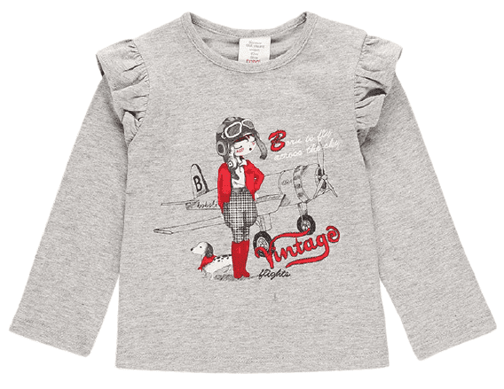 Boboli dívčí tričko Urban Traditions 74 šedá