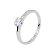 Brilio Silver Něžný stříbrný prsten se zirkonem 426 001 00576 04 (Obvod 60 mm)