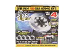 Sada kruhových solárních světel 4 ks - Disk Lights
