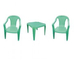 IPAE sada zelená 2 židličky a stoleček