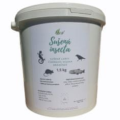 OGF 1,5 kg sušené larvy bráněnek výživnější alternativa krmiva moučného červa pro ryby (napr koi kapr), ptáky, želvy, terarijní zvířata, potkani, leguán