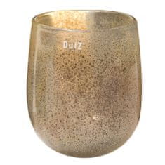 Skleněná váza DutZ, Barrel, výška 24 cm, průměr 18 cm, barva stříbřitě hnědá