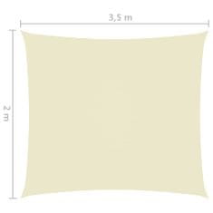 Vidaxl Stínící plachta oxfordská látka obdélníková 2 x 3,5 m krémová
