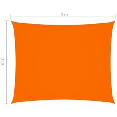 Greatstore Stínící plachta oxfordská látka obdélníková 3 x 4 m oranžová