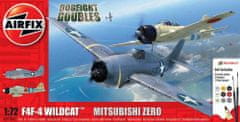 Airfix  Gift Set letadla A50184 - Grumman F-4F4 Wildcat & Mitsubishi Zero Dogfight Double (1:72)