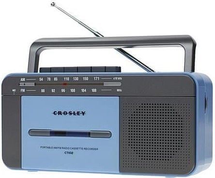 Levně Crosley Cassette Player CT102, modrá