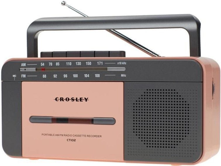 Levně Crosley Cassette Player CT102, zlatá