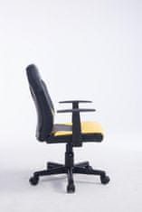 BHM Germany Dětská kancelářská židle Fun, syntetická kůže, černá / žlutá