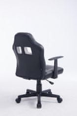 BHM Germany Dětská kancelářská židle Fun, syntetická kůže, černá / šedá