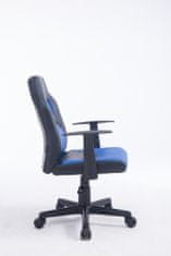 BHM Germany Dětská kancelářská židle Fun, syntetická kůže, černá / modrá