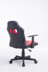 BHM Germany Dětská kancelářská židle Fun, syntetická kůže, černá / červená