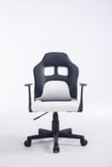 BHM Germany Dětská kancelářská židle Fun, syntetická kůže, černá / bílá