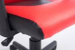 BHM Germany Dětská kancelářská židle Fun, syntetická kůže, černá / červená