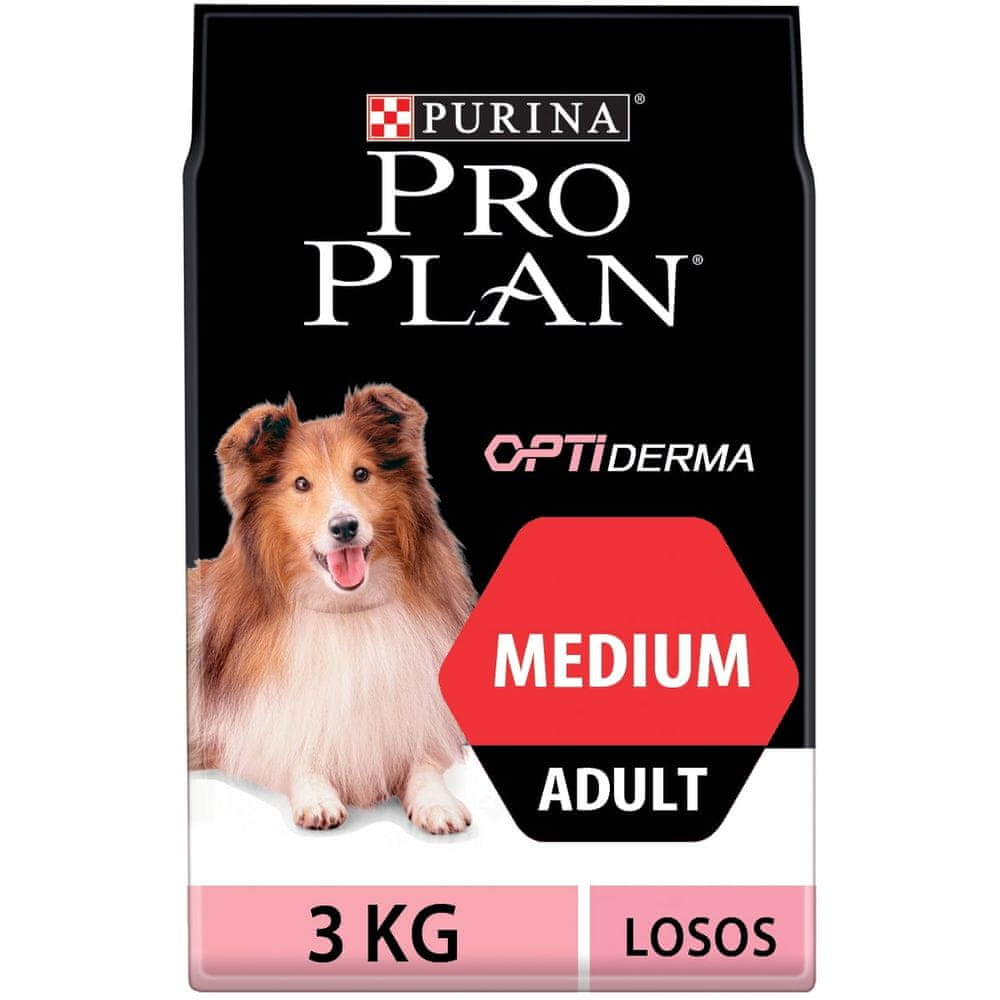 Purina Pro Plan Adult medium OPTIDERMA losos 3 kg