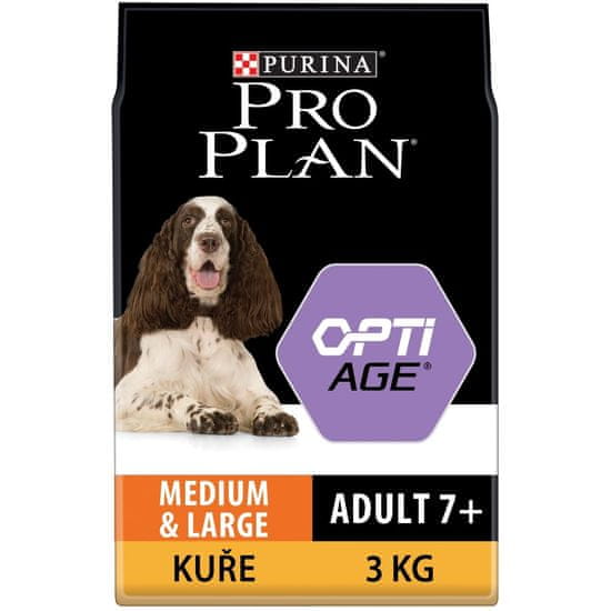 Purina Pro Plan Adult 7+ medium&large OPTIAGE kuře 3 kg EXPIRACE 01.06.2023