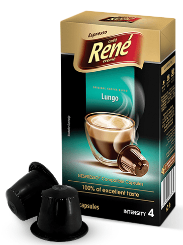Levně René Espresso Lungo kapsle pro kávovary Nespresso, 10ks