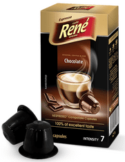 René Espresso Chocolade kapsle pro kávovary Nespresso, 10ks