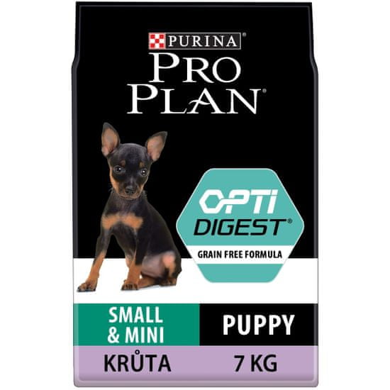 Purina Pro Plan Puppy small&mini OPTIDIGEST Grain Free krůta 7 kg