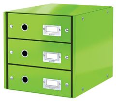 Leitz Zásuvkový box "Click&Store", zelená, 3 zásuvky, lesklý, 60480054