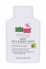 Sebamed 200ml sensitive skin face & body wash olive