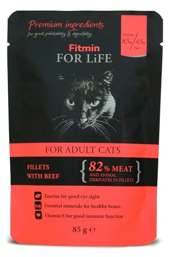 Levně Fitmin Cat pouch adult beef 28x85 g
