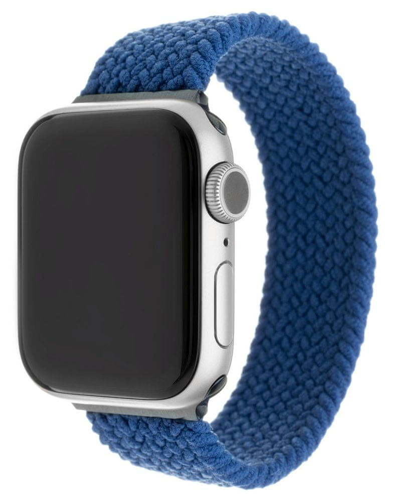 Levně FIXED Elastický nylonový řemínek FIXED Nylon Strap pro Apple Watch 42/44mm, velikost XL FIXENST-434-XL-BL, modrý - rozbaleno